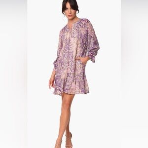 Metallic animal print dress